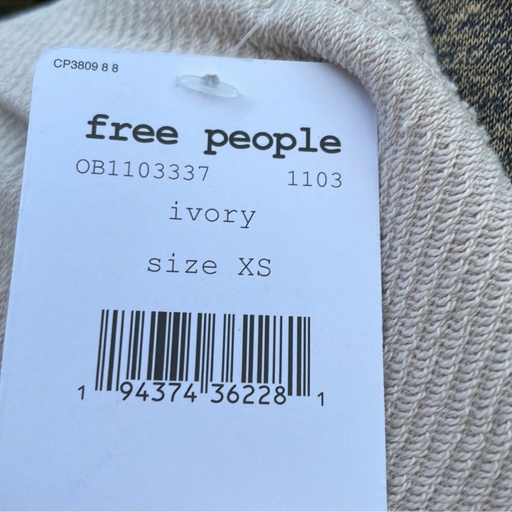 Free People Elegant Cream Women's Sweater With Ruffle Details - Picture 2 of 3